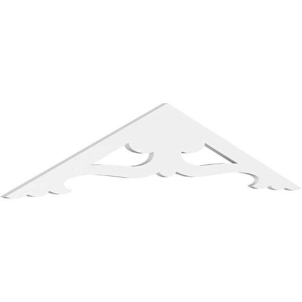 Ekena Millwork Pitch Cornelia Architectural Grade PVC Gable Pediment, 60"W x 12 1/2"H x 1"P (5/12) GPP060X013X100CRN - main